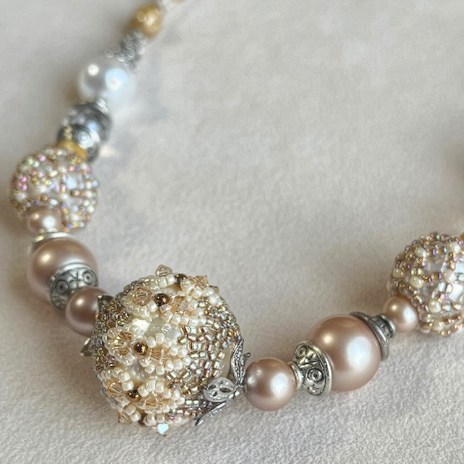 ネッティングとヘリンボーンで作る～瑤～（よう）