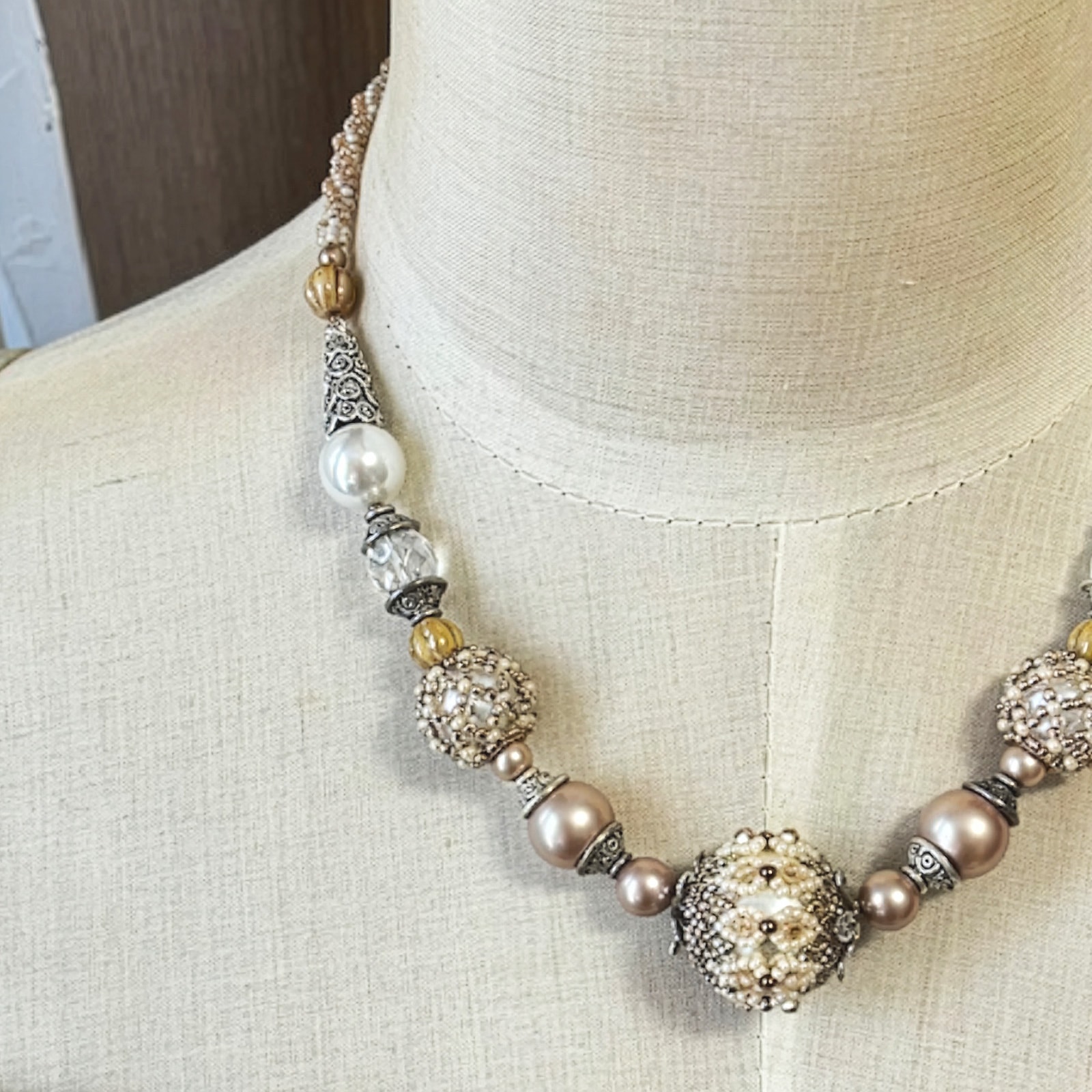 ネッティングとヘリンボーンで作る～瑤～（よう）