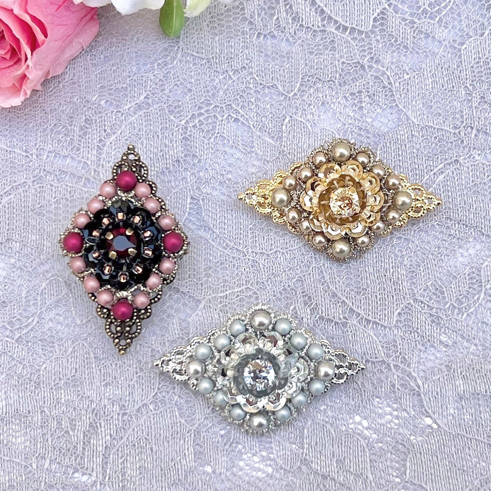 ロザンジュブローチ シルバー