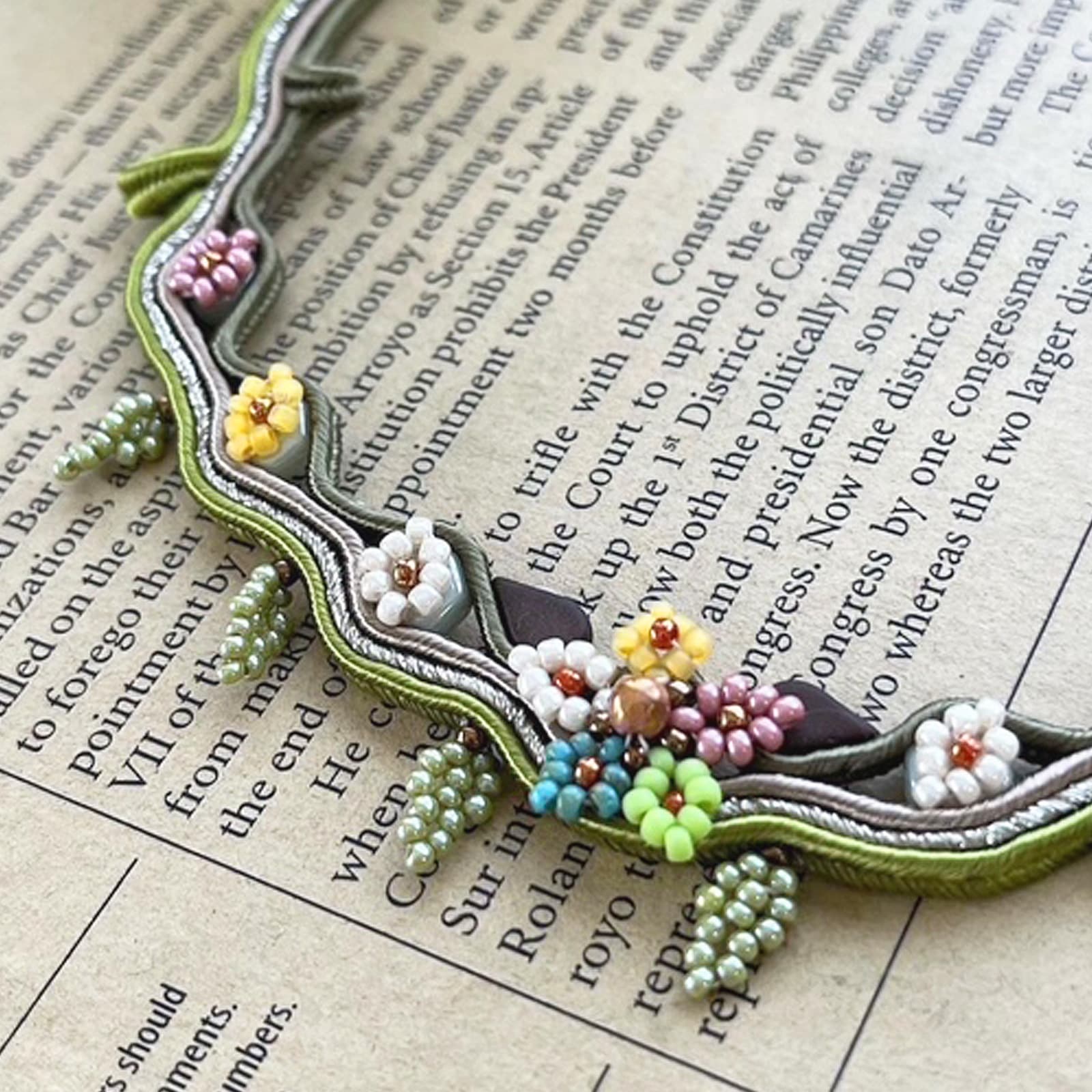 ステッチ＆ソウタシエ技法で作る～和花（わか）～ 春