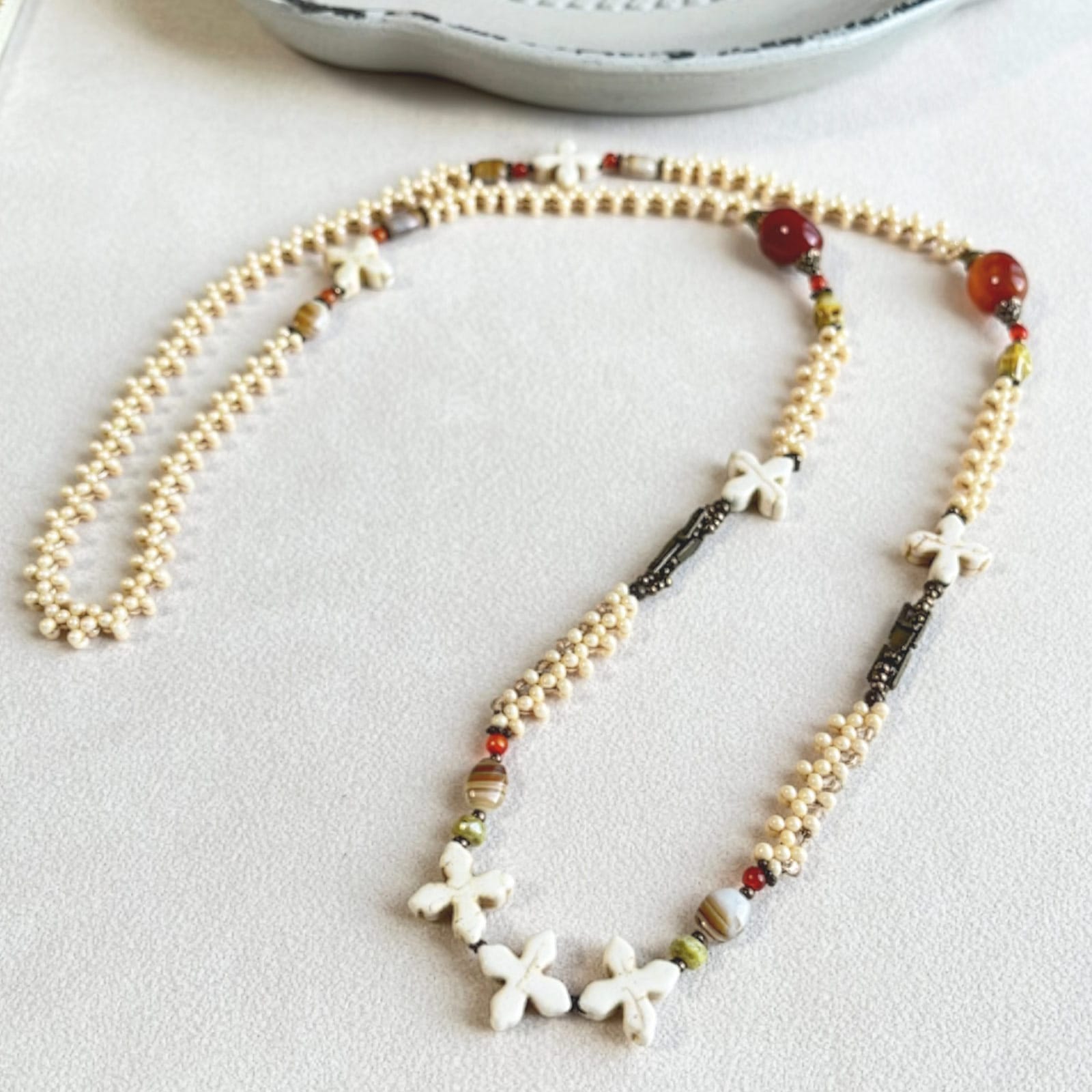 ステッチで作るネックレス&ブレスレット~日溜まり~