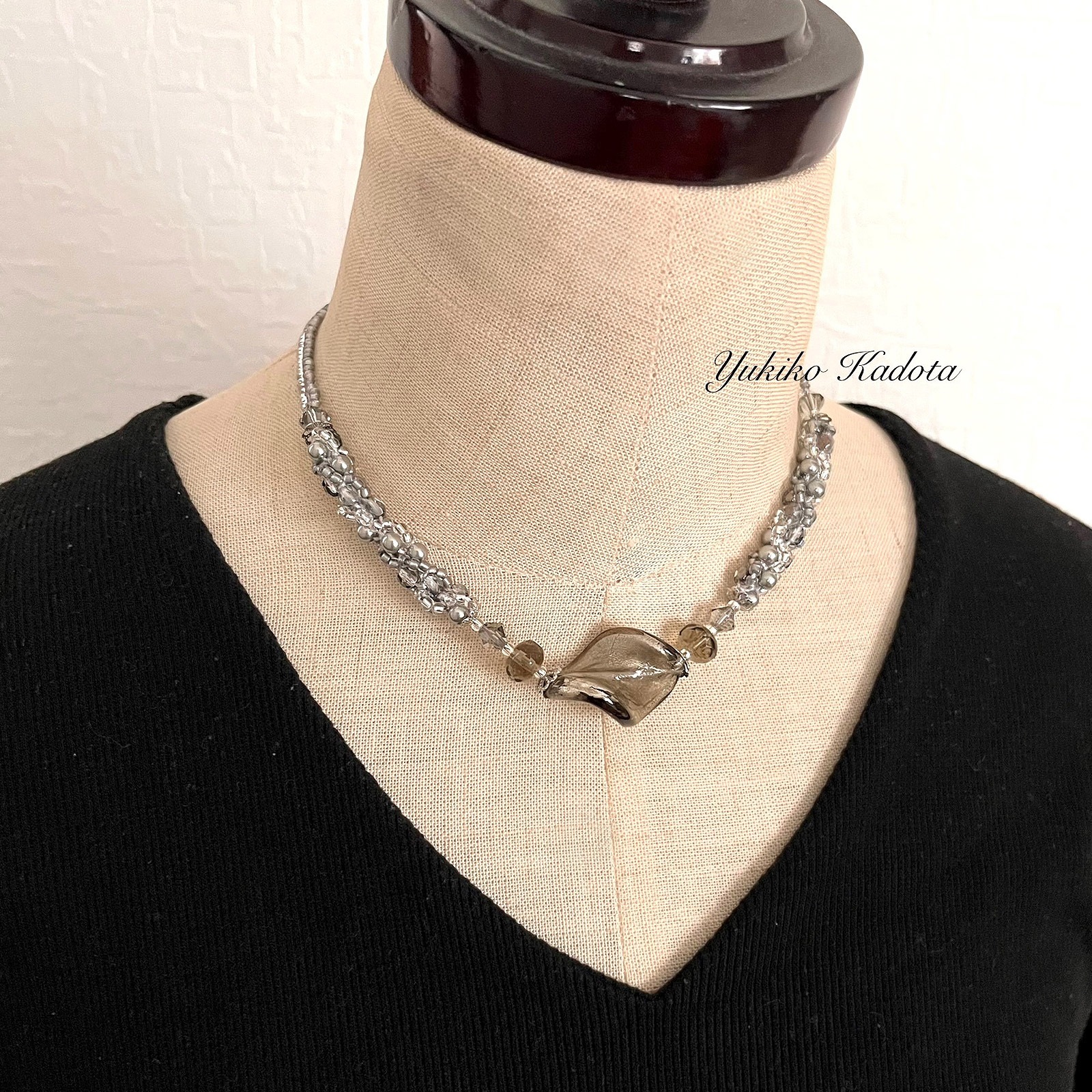 基本の2パターンペレンクロッシェで編むトーション グレー