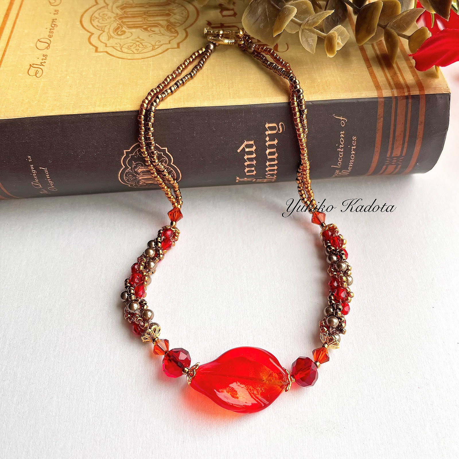 基本の2パターンペレンクロッシェで編むトーション レッド