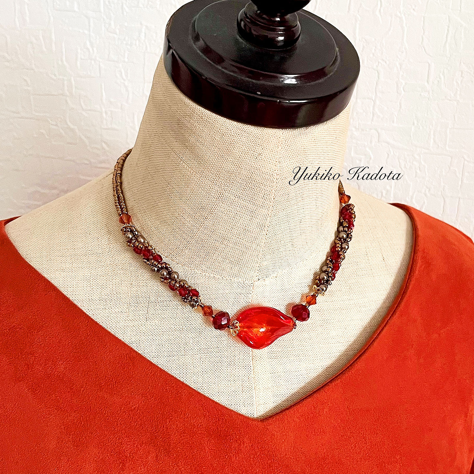 基本の2パターンペレンクロッシェで編むトーション レッド