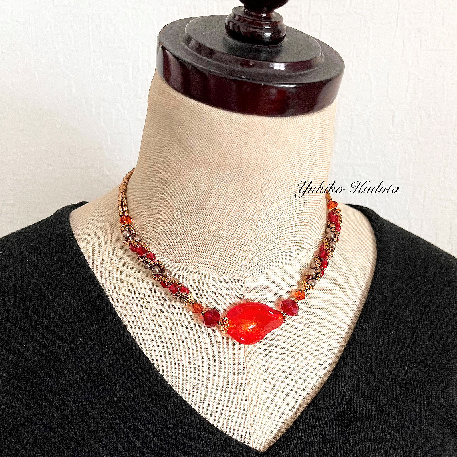 基本の2パターンペレンクロッシェで編むトーション レッド