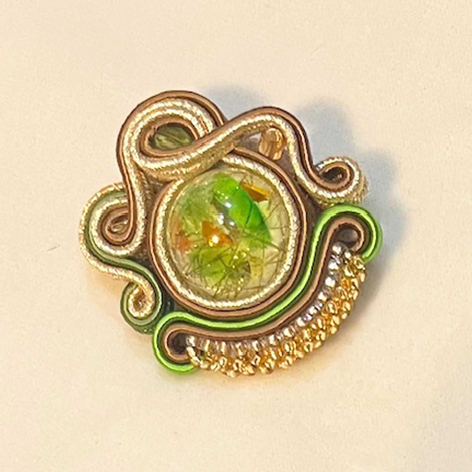 ソウタシエ ～琉球カボションブローチ～ ブルー系