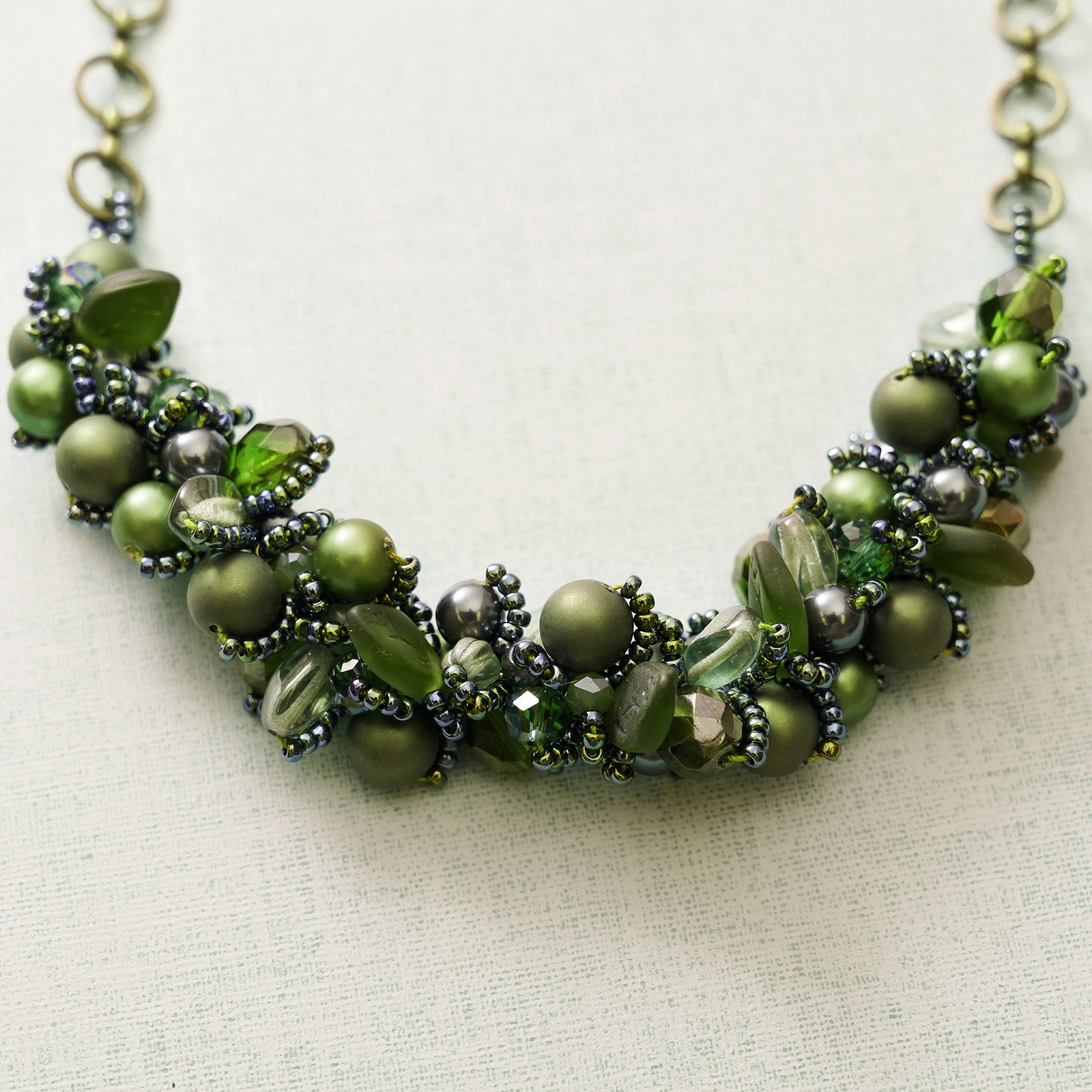 ループクロッシェで作るネックレスFOREST～フォレスト～