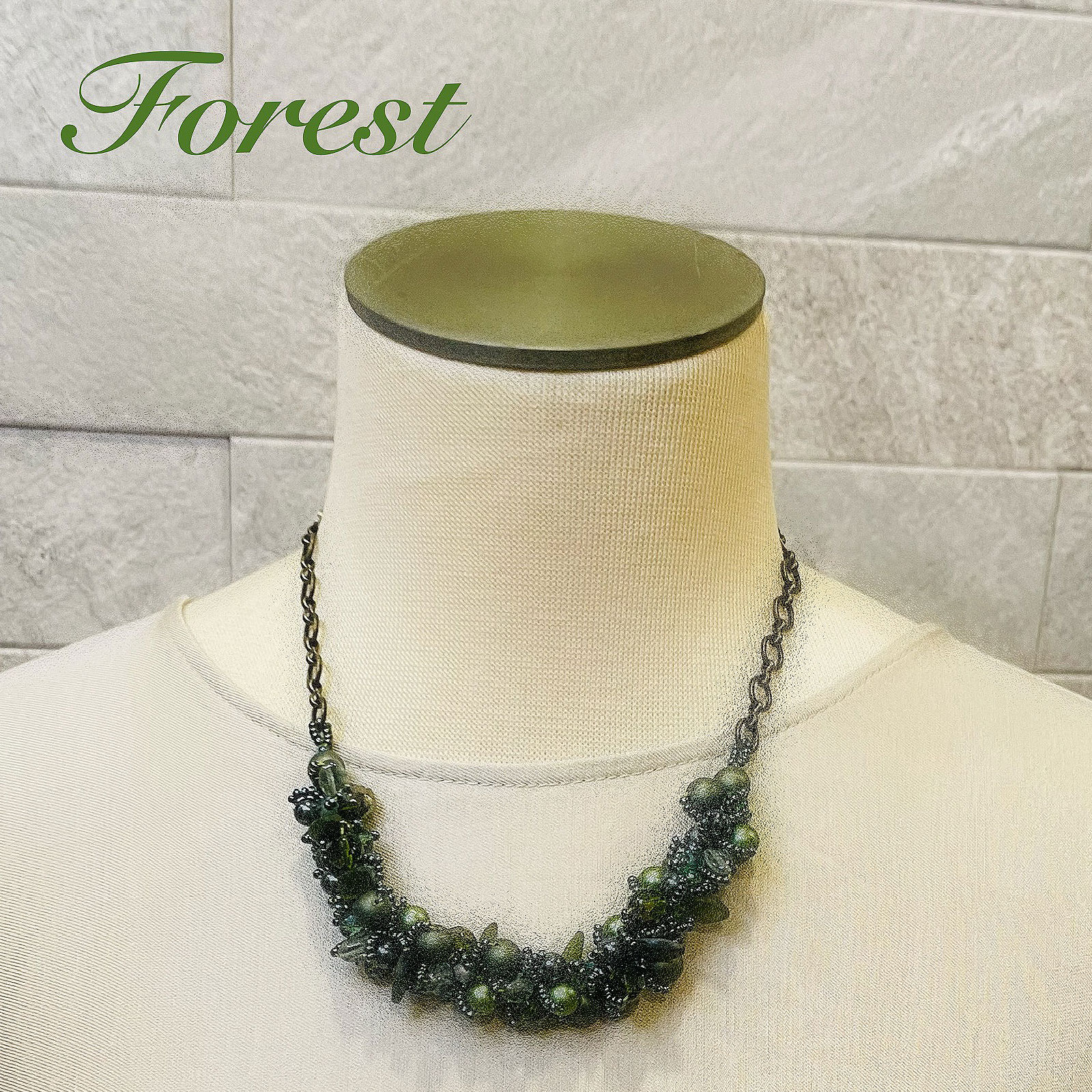 ループクロッシェで作るネックレスFOREST～フォレスト～