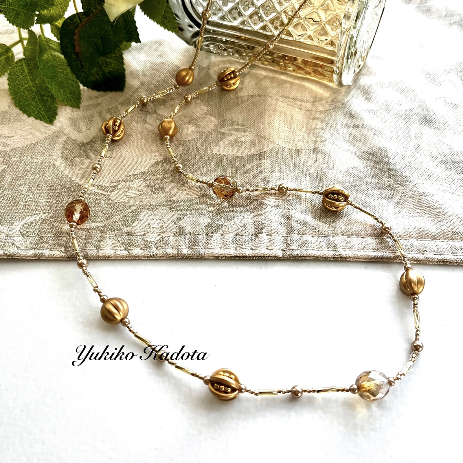 マルチホールビーズで作るポンプーン ガンメタ