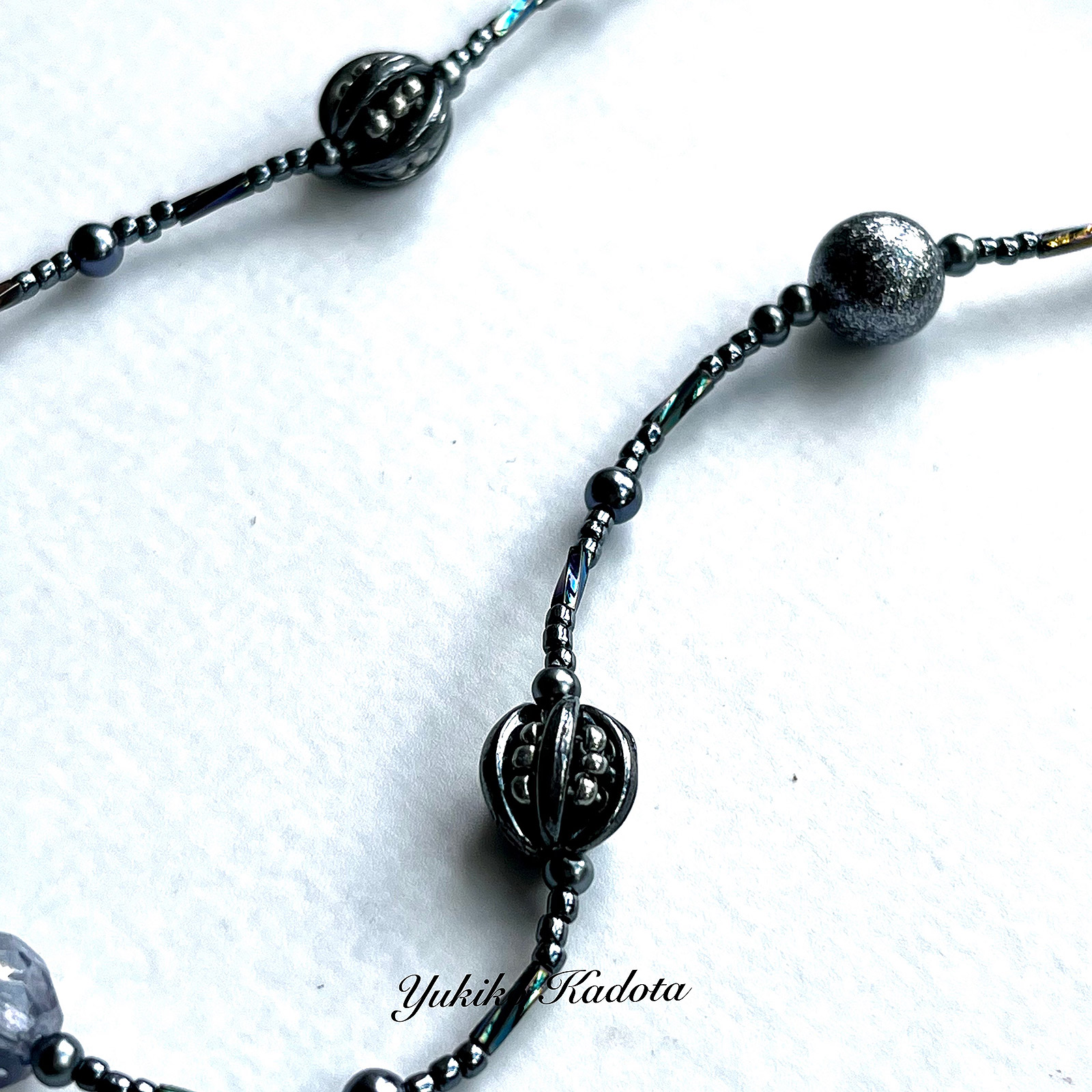 マルチホールビーズで作るポンプーン ガンメタ