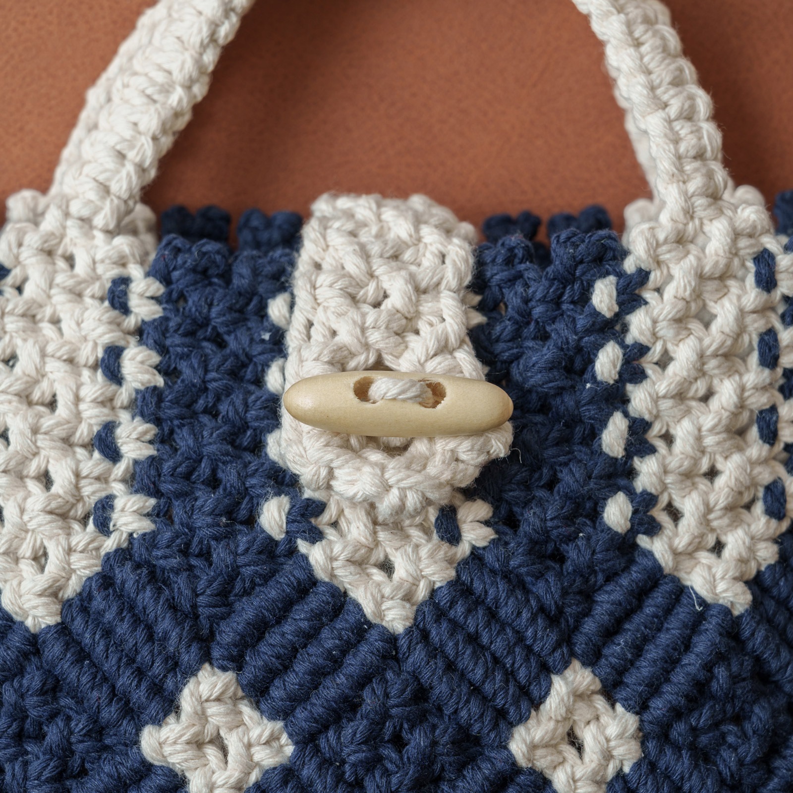 平結びと巻き結びで作るマリンバッグ