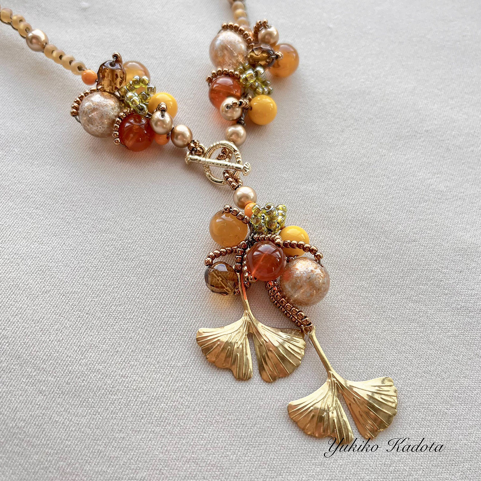 鎖編みで編むギンコーリーブズ