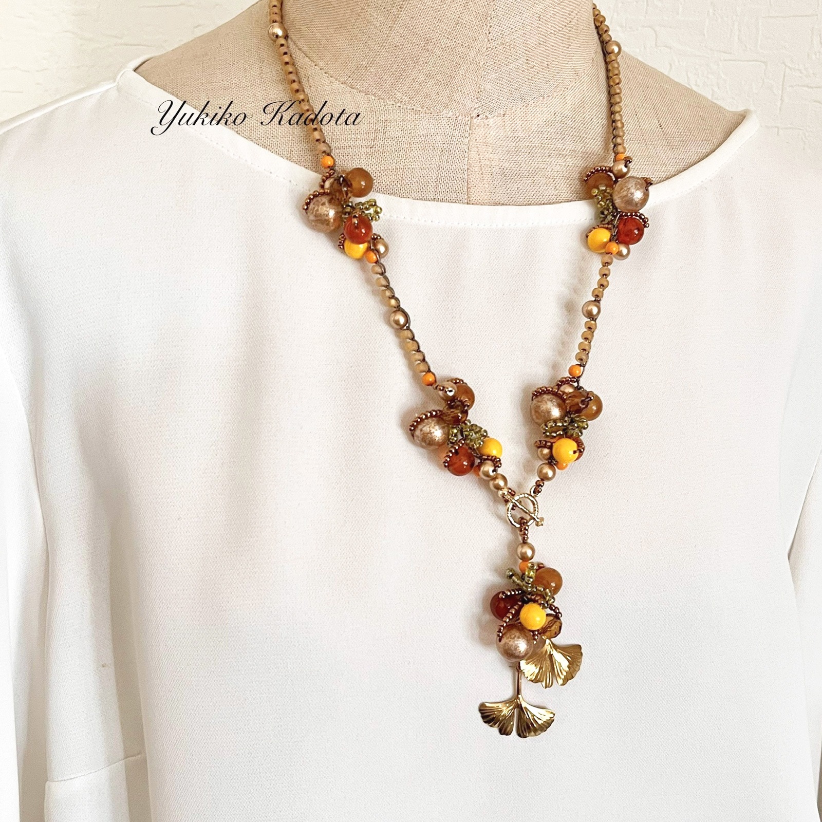 鎖編みで編むギンコーリーブズ