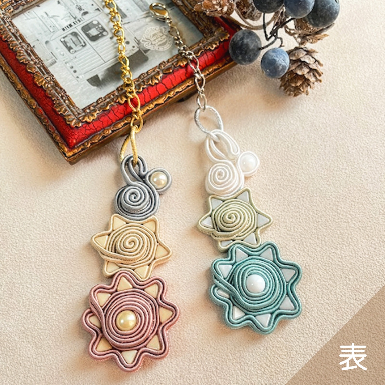 スパイラルシェイプとラダーシェイプで作る流れ星(ピンク)