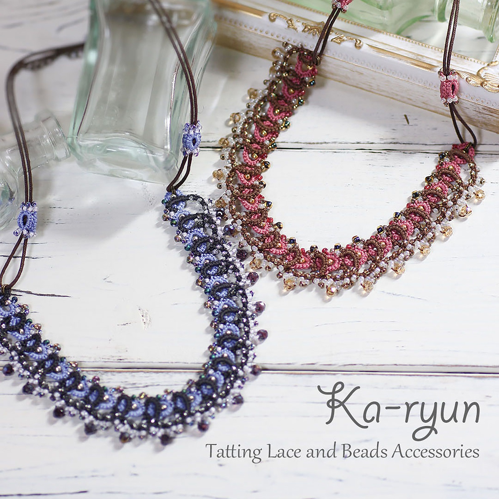 レイヤードネックレス ピンク