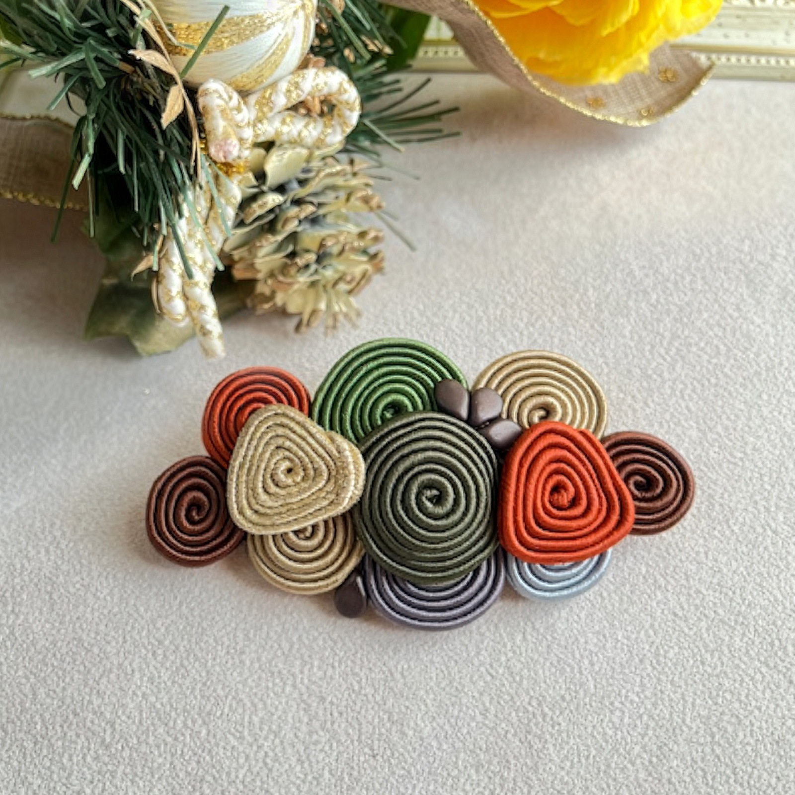 スパイラルシェイプで作るうず潮（秋）
