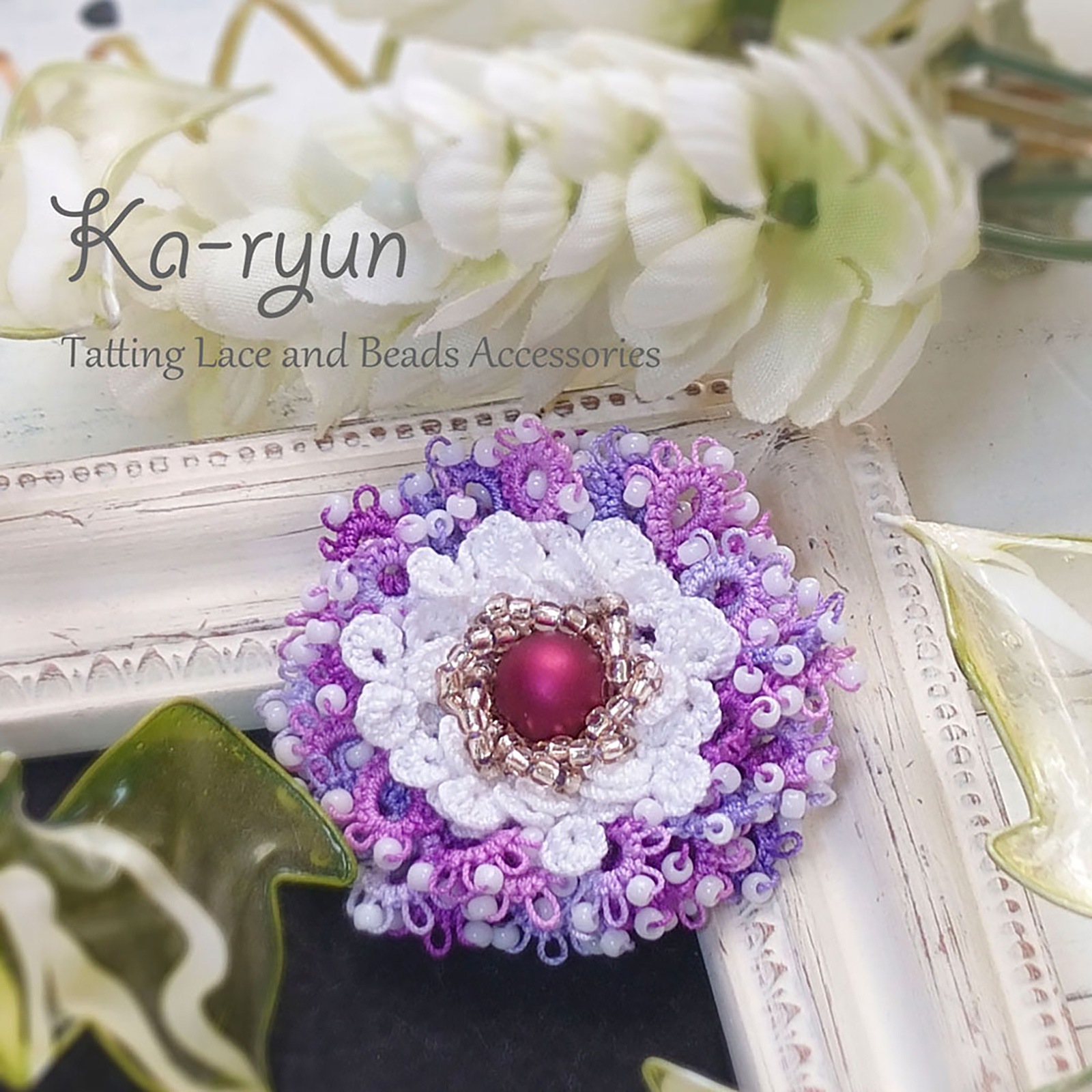 MokuMokuブローチ ネイビー