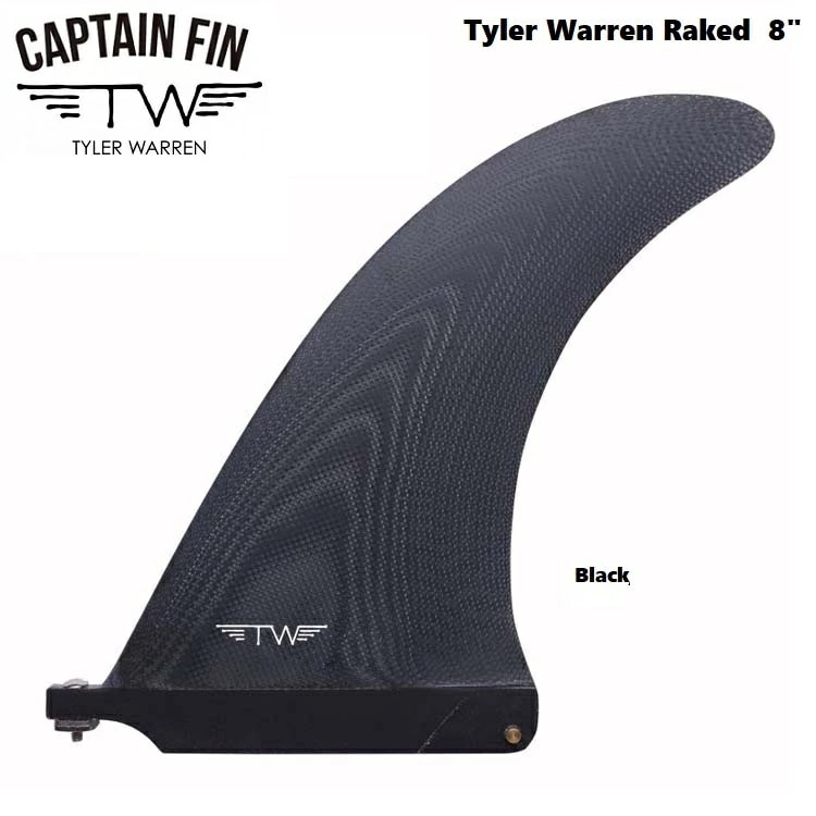 CAPTAIN FIN キャプテンフィン 【 Tyler Warren タイラーウォーレン Raked レイク 8" 】 Black 【 SINGLE FIN 】 FUTURES フューチャー ツイン フィン 日本正規品