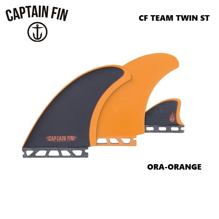 CAPTAIN FIN キャプテンフィン 【 CF TEAM TWIN 】【 ORA-ORANGE 】Mサイズ 2+1 【 SINGLE TAB 】 FUTURES フューチャー 3本セット ツイン スタビライザー フィン 日本正規品 送料無料!!