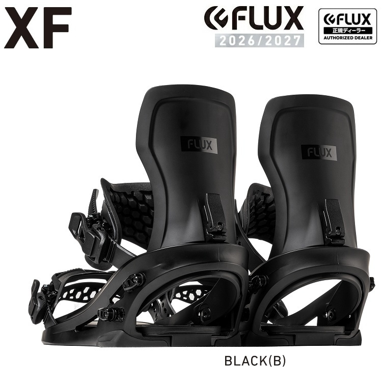 FLUX BINDING XF　（BLACK) フラックス　エックスエフ　JAPAN BLAND 　26-27 FLUX日本正規品　保証書付　軽量バインディング　2027　送料無料【予約商品　2026年11月発送予定】