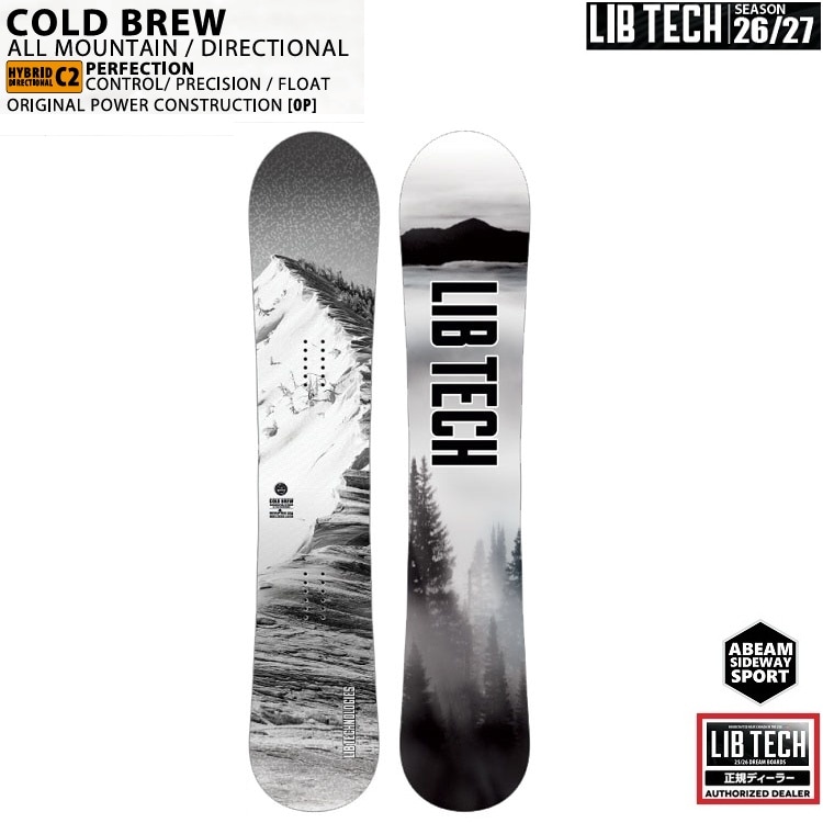 LIBTECH SNOWBOARD 26-27 　COLD BREW（SIZE:163W CM）WIDE　リブテック 　スノーボード　コールドブリュー 　 全国送料無料　チューン無料　2027【2026年11月納品予定】