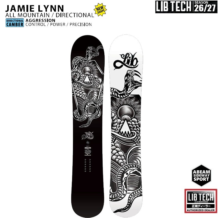 LIBTECH SNOWBOARD 26-27 JAMIE LYNN (SIZE 157CM )　リブテック 　スノーボード　　ジェイミーリン　全国送料無料　チューン無料　2027【2026年11月納品予定】