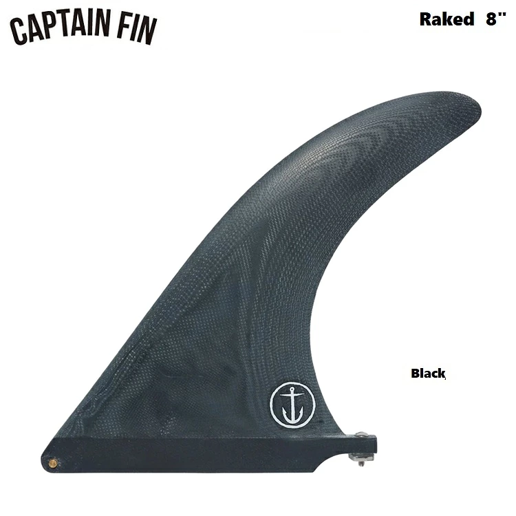 CAPTAIN FIN キャプテンフィン 【 Raked レイク 8" 】 Black 【 SINGLE FIN 】 シングルフィン　フィン　日本正規品 送料無料！！
