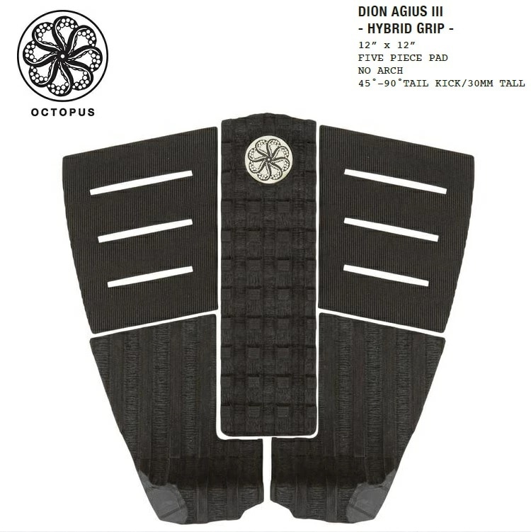OCTOPUS オクトパス　【 DION AGIUS 4 - HYBRID GRIP - 】 EARTH/CREAM日本正規品　ディオン アジアス サーフボードデッキパット デッキパッチ デッキパッド 滑り止め　サーフィン　サーフボード　サーフギア