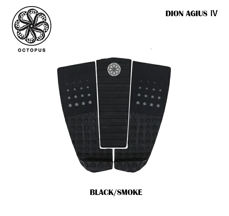 OCTOPUS オクトパス　【 DION AGIUS 4 - HYBRID GRIP - 】 BLACK/SMOKE 日本正規品　ディオン アジアス サーフボードデッキパット デッキパッチ デッキパッド 滑り止め　サーフィン　サーフボード　サーフギア