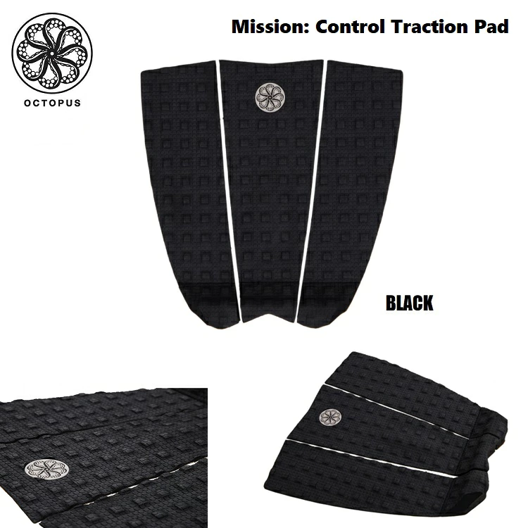 OCTOPUS オクトパス 【 Mission: Control Traction Pad - Black 】 日本正規品　 サーフボードデッキパット デッキパッチ デッキパッド 滑り止め　サーフィン　サーフボード　サーフギア