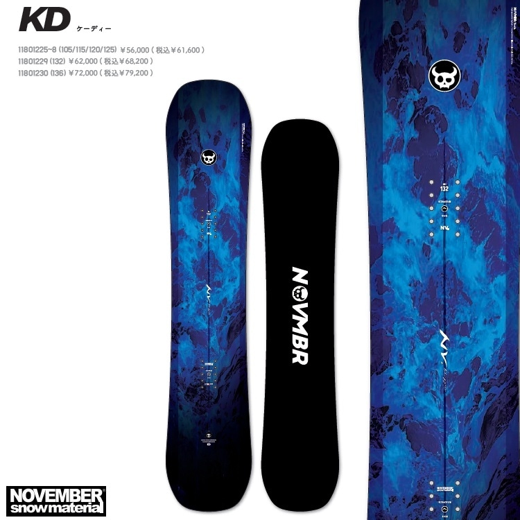 【SALE】NOVEMBER KD/ノベンバースノーボード　ケーディ（KIDS&YOUTH）25-26 【120CM】　【全国送料無料】【チューン無料】2026 正規品　/NOV/ノーベン/国産 キッズ　キャンバー