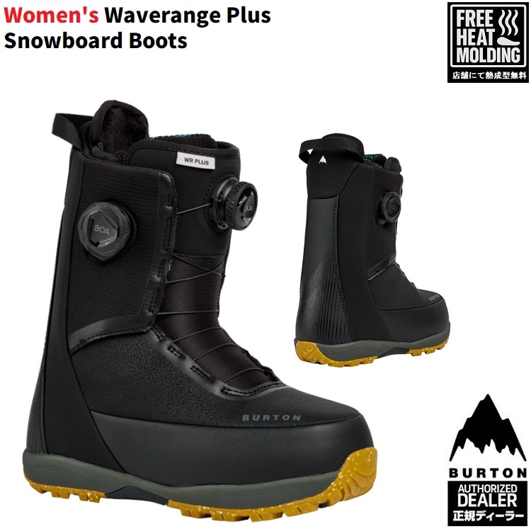 BURTON Women's Waverange Plus Snowboard Boots(Black)バートン ウィメンズ ウェイブレンジプラス (For strap)【全国送料無料】2027 正規品 保証付 / 26‐27【熱成型無料】【2026年10月~11月納品予定】