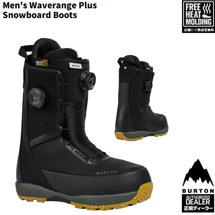 BURTON Men's Waverange Plus Snowboard Boots(Black)バートン ウェイブレンジプラス (For strap)【全国送料無料】2027 正規品 保証付 / 26‐27【熱成型無料】【2026年10月~11月納品予定】