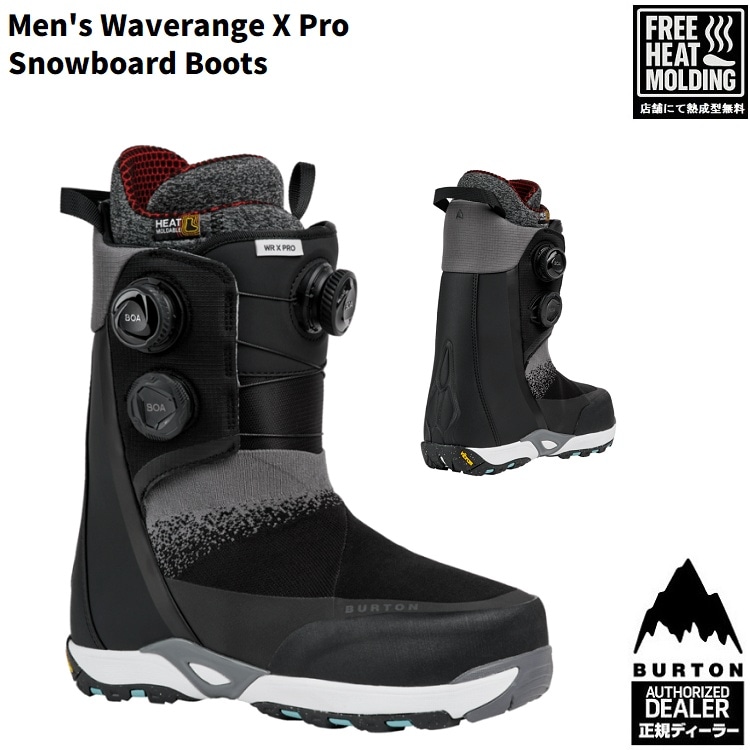 BURTON Men's Waverange X Pro Snowboard Boots Wide(Black)バートン ウェイブレンジエックス プロ (For strap)【全国送料無料】2027 正規品 保証付 / 26‐27【熱成型無料】【2026年10月~11月納品予定】