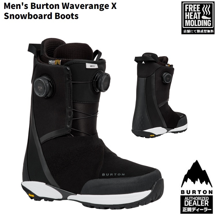 BURTON Men's Waverange X Snowboard Boots(Black)バートン ウェイブレンジエックス (For strap)【全国送料無料】2027 正規品 保証付 / 26‐27【熱成型無料】【2026年10月~11月納品予定】