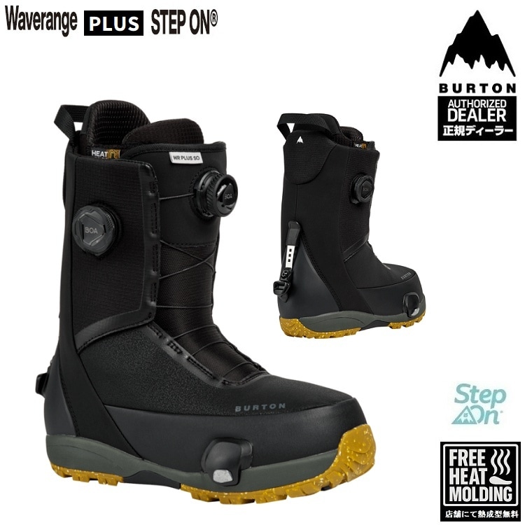 BURTON Men's Waverange Plus Step On Snowboard Boots Wide(Black)バートン ウェイブレンジ プラス ステップオン 【全国送料無料】2027 正規品 保証付 / 26‐27【熱成型無料】【2026年10月~11月納品予定】