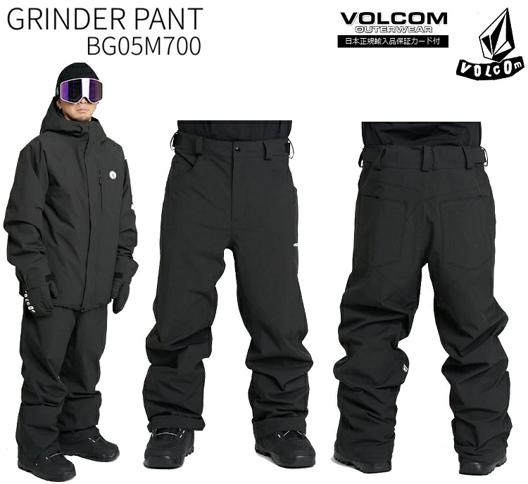 VOLCOM THREE GRINDER PANTS　（COLOR:BLK） ボルコム　グラインダーパンツ　 　SNOWBOARD/スノーボード　2027　VOLCOM JAPAN正規品　BG05M700