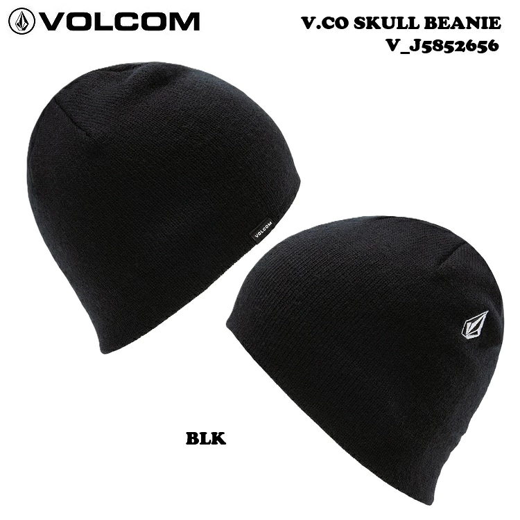 VOLCOM ボルコム V.CO SKULL BEANIE (BLK)　ビーニー　V_J5852656 日本正規商品　 26-27 2027SNOW メール便対応