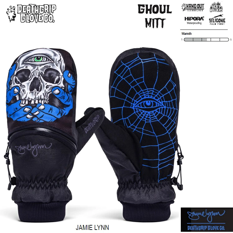 	 HAND OUT SYSTEM搭載のDEATHGRIP GLOVE CO  DEATHGRIP GLOVE CO　デスグリップグローブ 26-27 Ghoul Mitt カラー:JamieLynn ジェイミーリン HAND OUT ハンドアウト　グローブ　スノーボードグローブ　防水グローブ ボードグローブ　2027