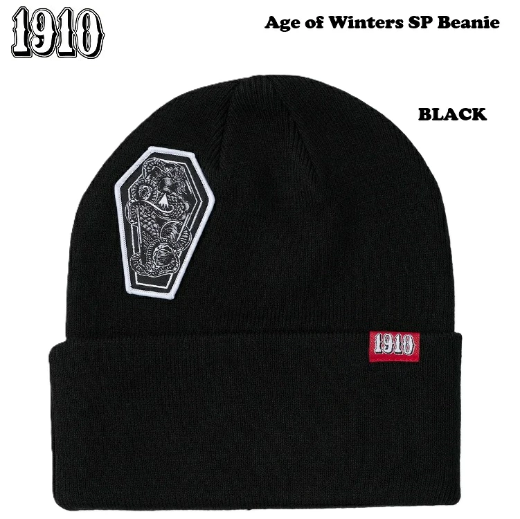 1910 NINETEEN TEN ナインティーン・テン Age of Winters SP Beanie (BLACK) ビーニー ニット帽 ジェイミー＆スコフ 国内正規商品 2026F/W