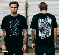 1910 NINETEEN TEN / ナインティーン・テン　Ace of Snakes S/S Tee (BLACK/ SIZE:L)ジェイミー＆スコフ　激レアブランド！国内正規商品 2026S/S
