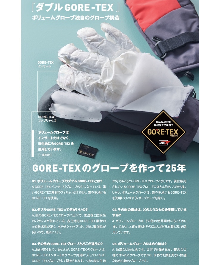 VOLUME/ボリューム MANIFESTO NS GLOVES GORE-TEX/ゴアテックス マニフェスト ノンストレス 送料無料 ヴォリューム 2026/スノーボードグローブ/防水グローブ/25/26