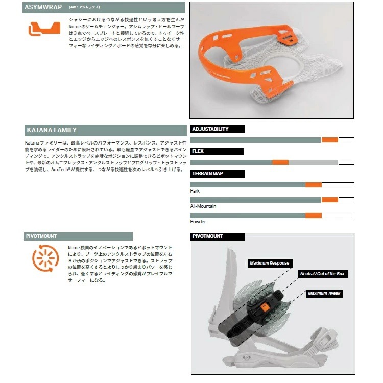 ROME BINDING 26‐27 KATANA AW FASE ローム カタナ フェーズ ファストエントリーシステム 2027 日本正規品【予約商品2026年11月納品予定】
