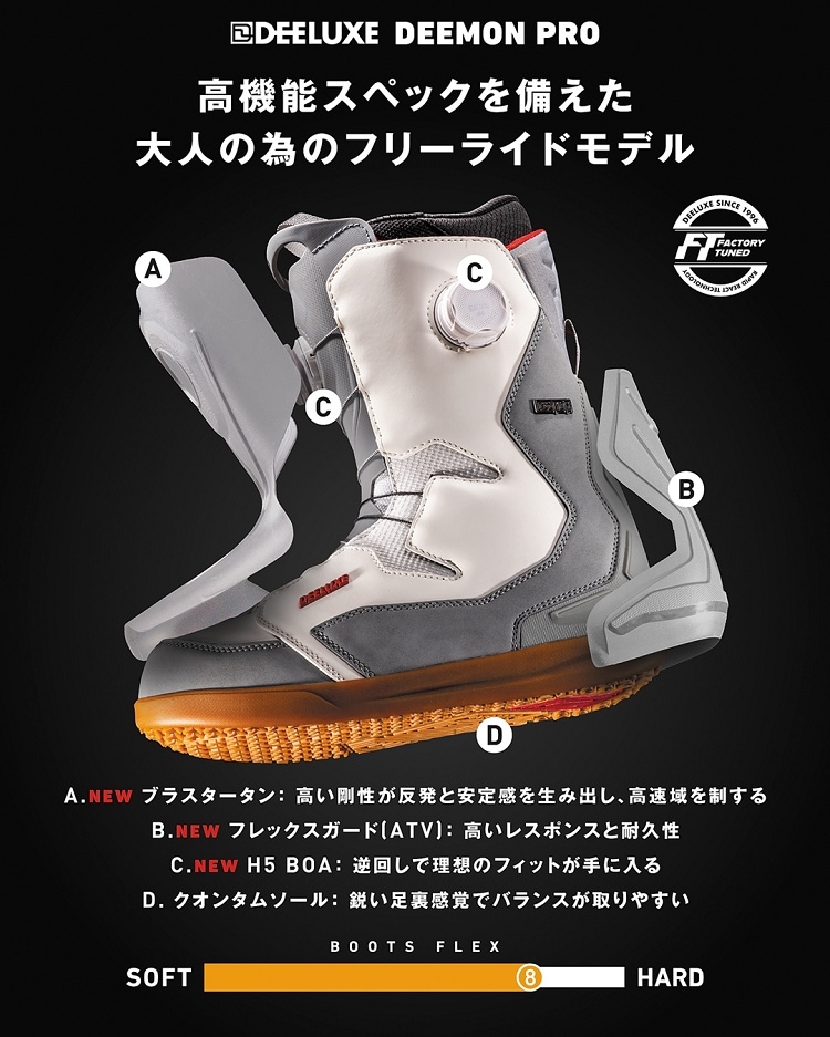 DEELUXE BOOTS/ 26‐27 DEEMON PRO S4 サーモフィット ディーラックス ディーモンプロ 2027 DEELUXE日本正規品 保証書付【サーモインナー 店舗にて熱成型無料!】 送料無料!【予約商品2026年10月~納品予定】
