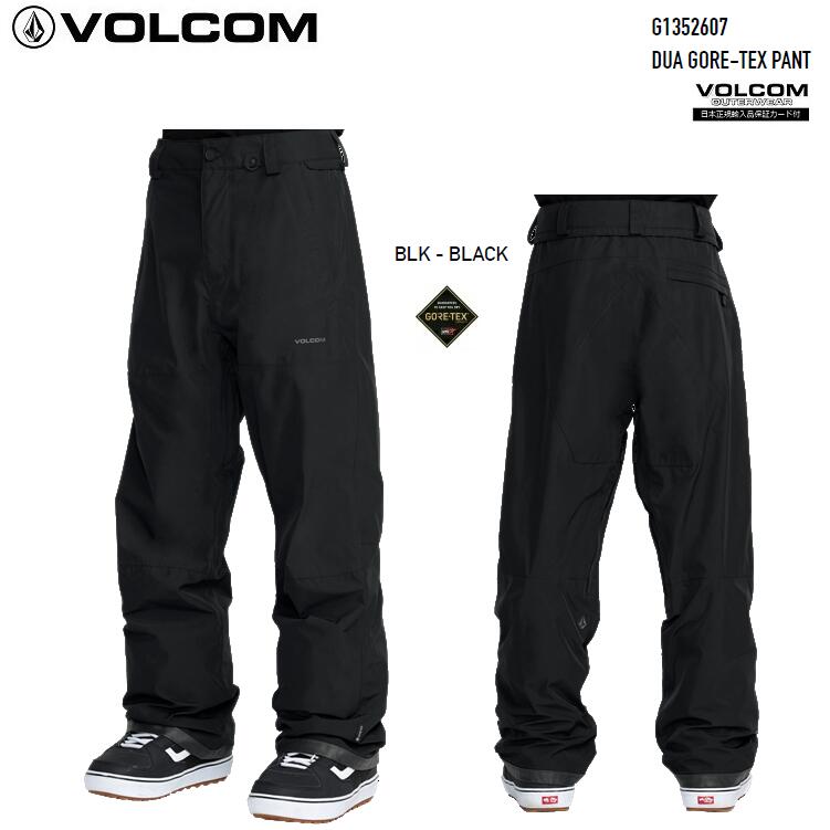 VOLCOM 25-26 DUA GORE-TEX PANT (カラー:BLACK) 2026 ボルコム デュアゴア GORE-TEX 2LAYER ゴアテックス 防水ウェア ゴア GORE 防水 ウェア バックカントリー仕様 SNOWBOARD スノーボード 日本正規品 G1352607