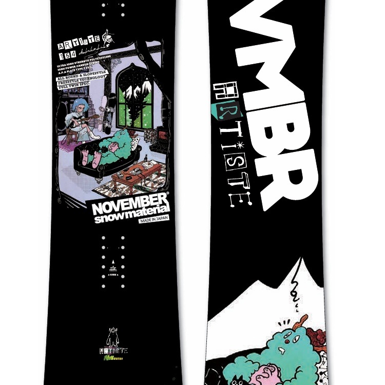 NOVEMBER ARTISTE(SIZE:158CM W / WIDE) ノベンバースノーボード アーティスト ツインチップ 25‐26 【全国送料無料】【初期チューン無料】2026 正規品 保証書付 /NOV/ノーベン/国産
