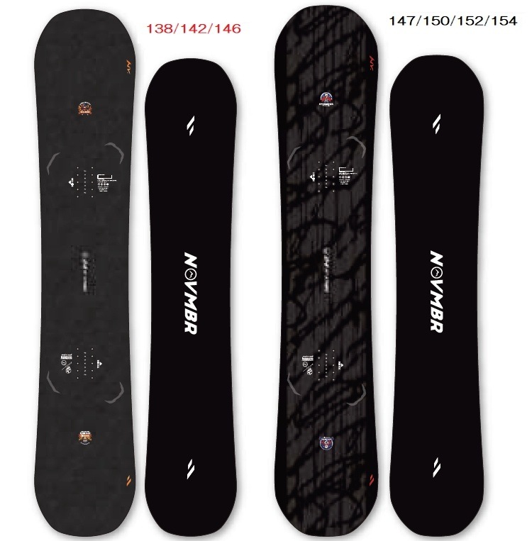 NOVEMBER D FOUR D4　（SIZE: 150 CM）　ノベンバースノーボード　 ディーフォー　26-27【全国送料無料】【チューン無料】2027 正規品　保証書付　/NOV/ノーベン/国産　グランドトリック【予約商品2026年9月～11月納品】