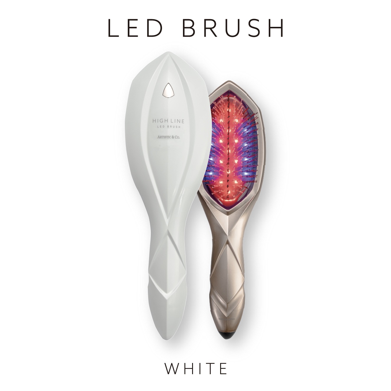 ハイライン ザ ヘアケアセット - LEDブラシ ブラック & ヘアオイル -