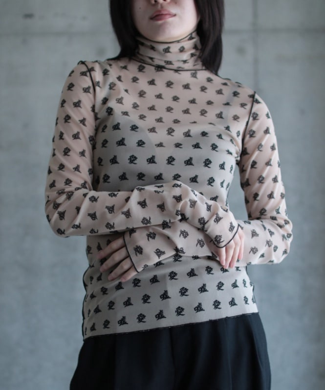 GVGV ジーヴィージーヴィー LOVE AND LIE STRECH TULLE TOP