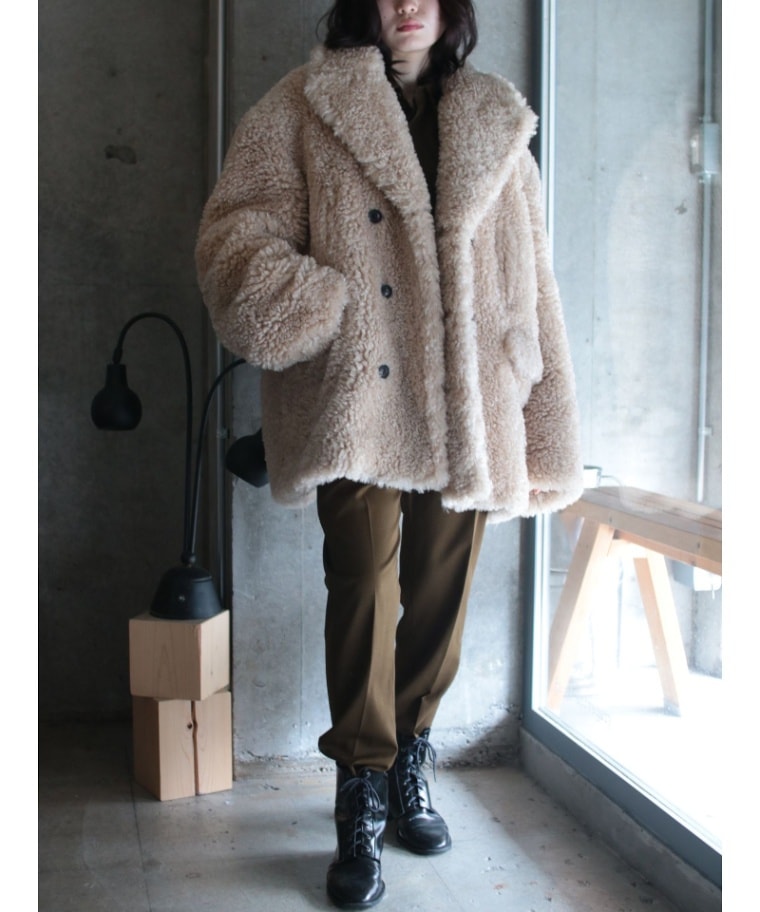 GVGV ジーヴィージーヴィー OVERSIZED PEA COAT ( BEIGE)